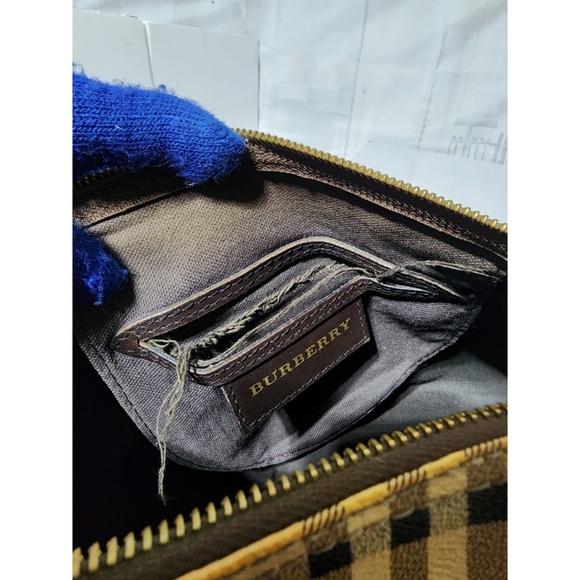 BURBERRY Nova Check Coated Canvas Shoulder Bag Beige/Black - Picture 16 of 16